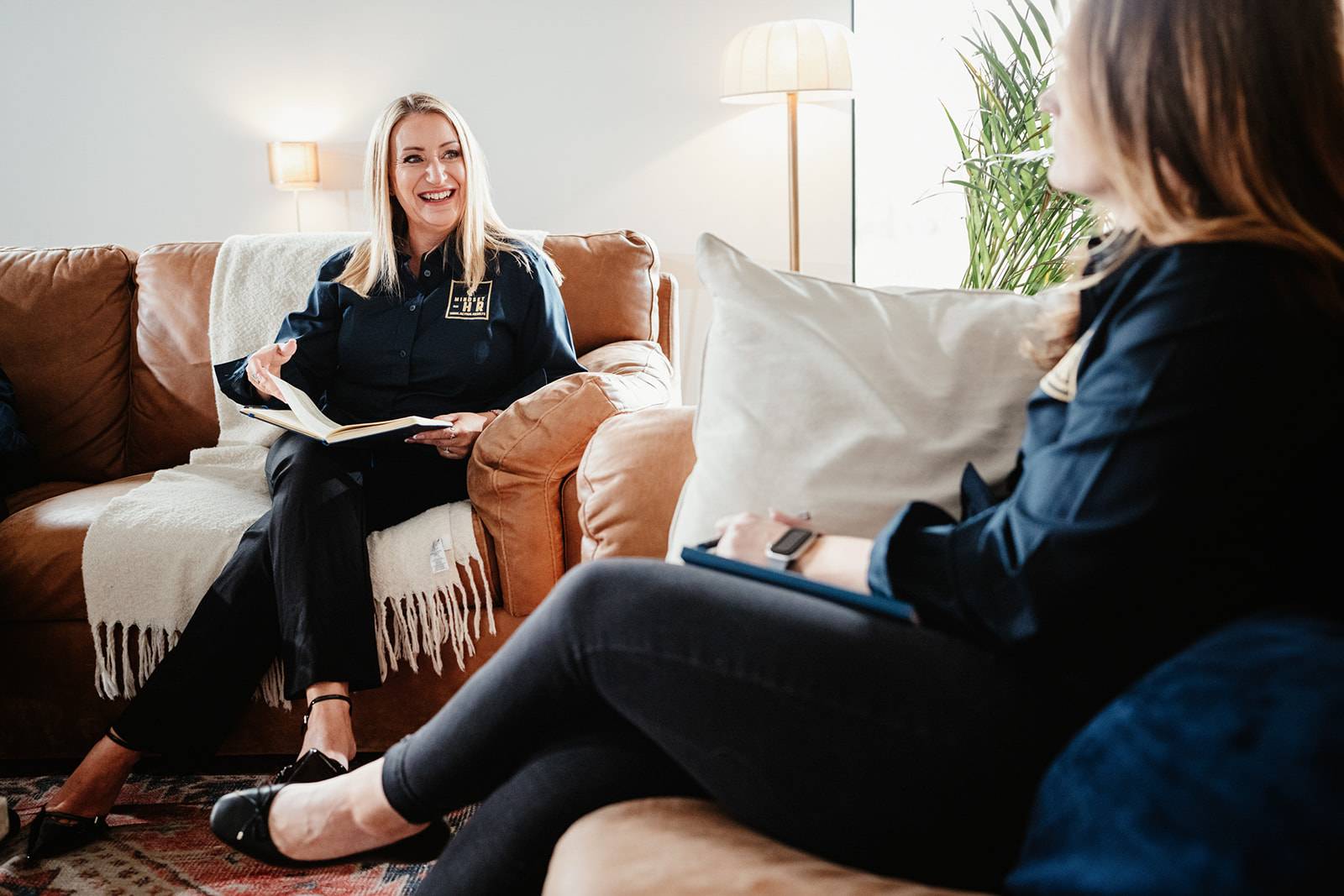 A leader in a coaching conversation