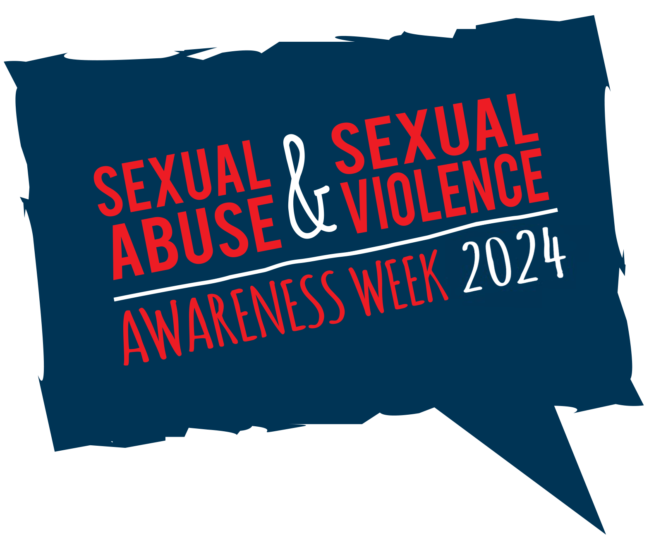 Sexual Abuse and Sexual Violence Awareness Week 2024 logo